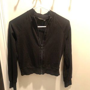 Long sleeve zip up crop top